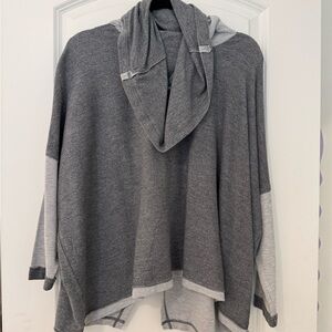CAbi Gray Knit Shrug with Draped Neckline